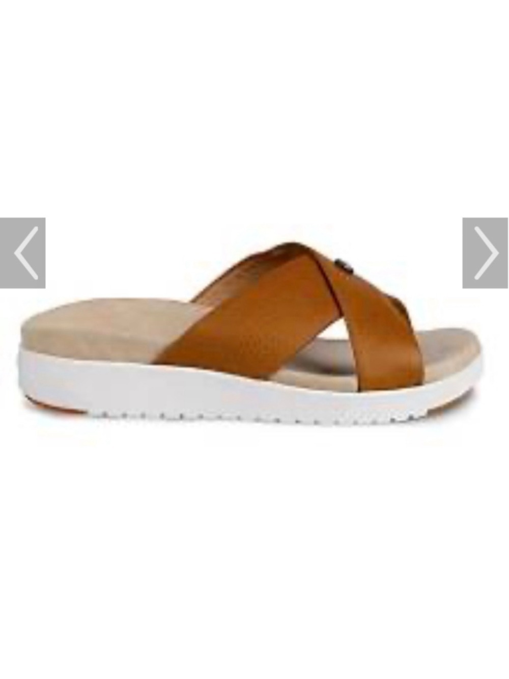 New in Box Kuru Women's Breeze Leather Supportive Sandals Brown White Size 11